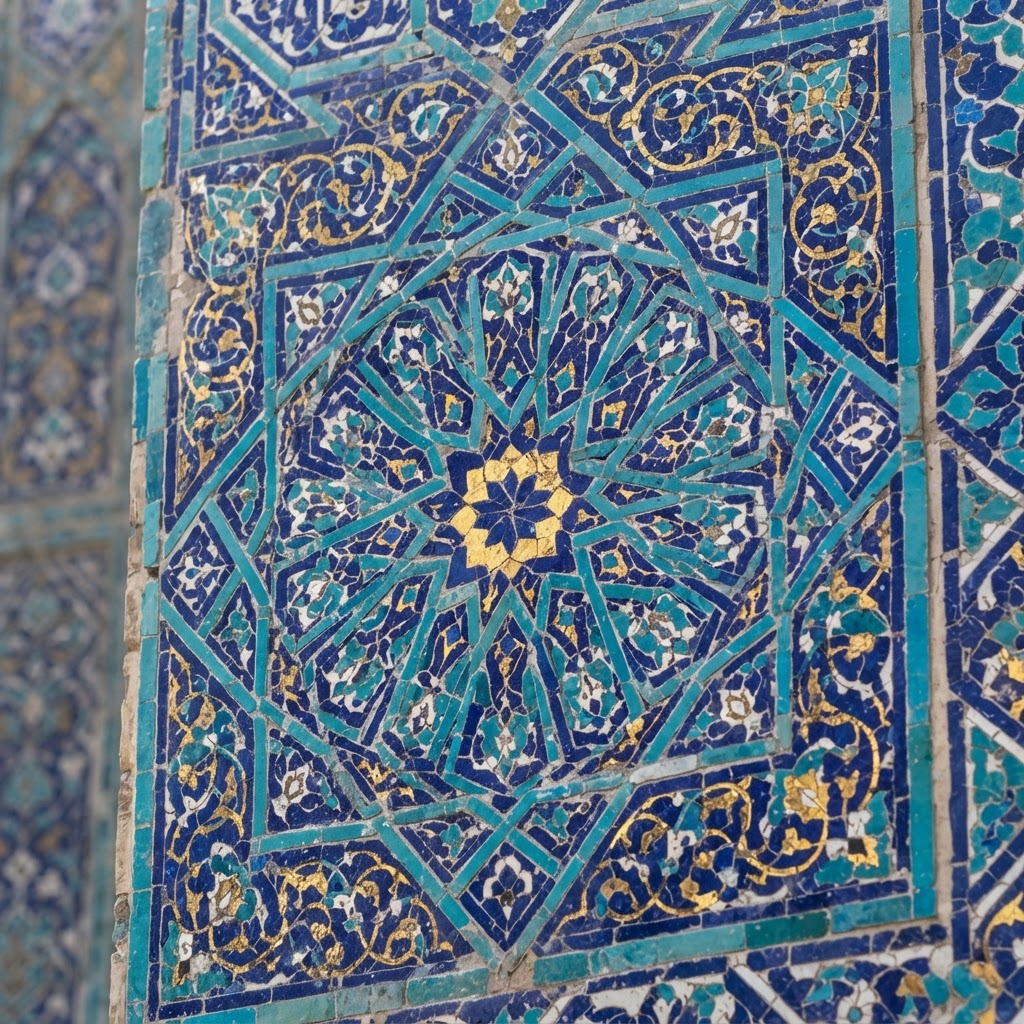 Islamic geometric mosaic tilework
